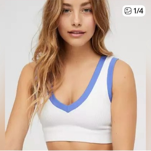 Other - Aerie Women's White and Blue spor bra